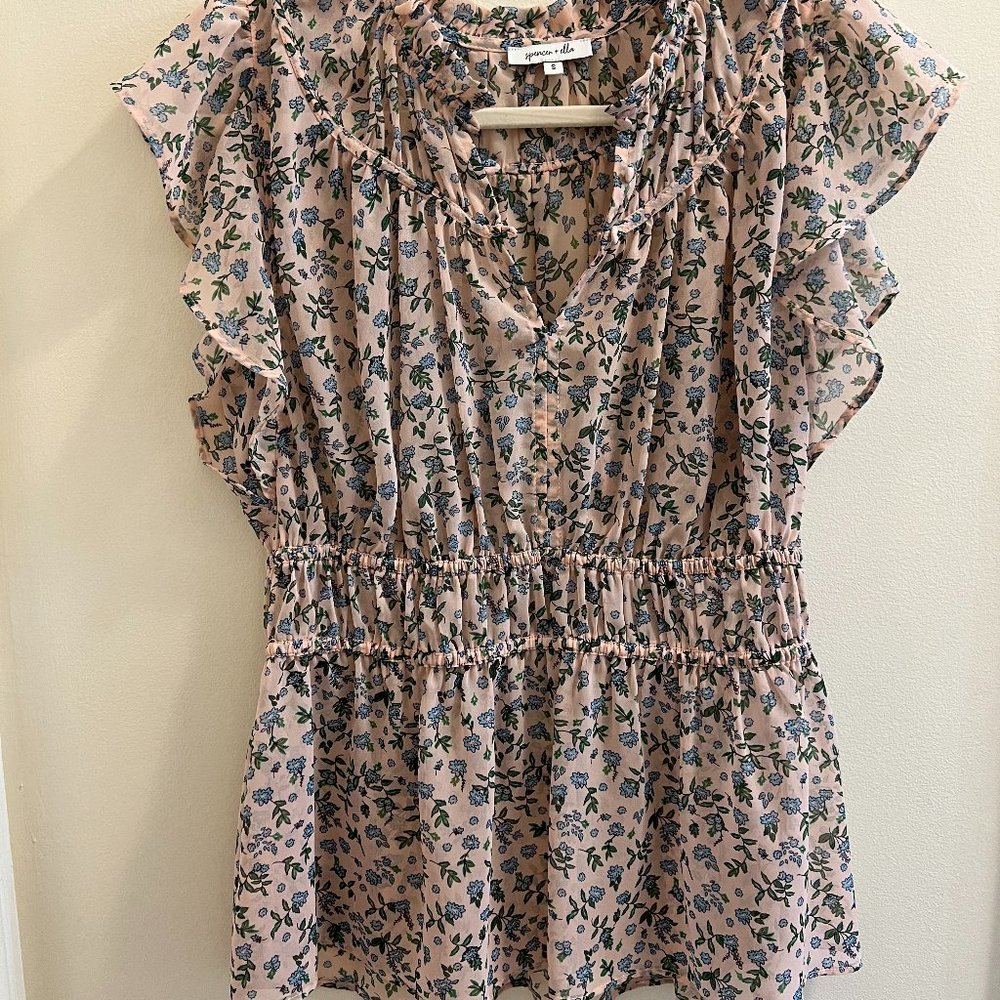 Spencer & Ella Blouse Size Small Light Pink